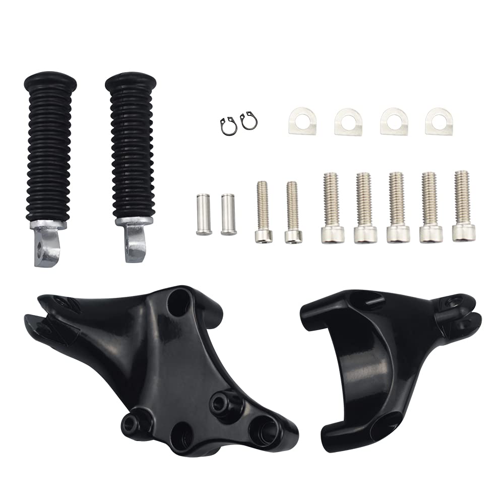 Wowtk Passenger Footpeg W/Mount Kit,Rear Passenger Footrests Pedal W/Mount Kit For Harley Sportster Forty-Eight 48 Seventy-Two 7