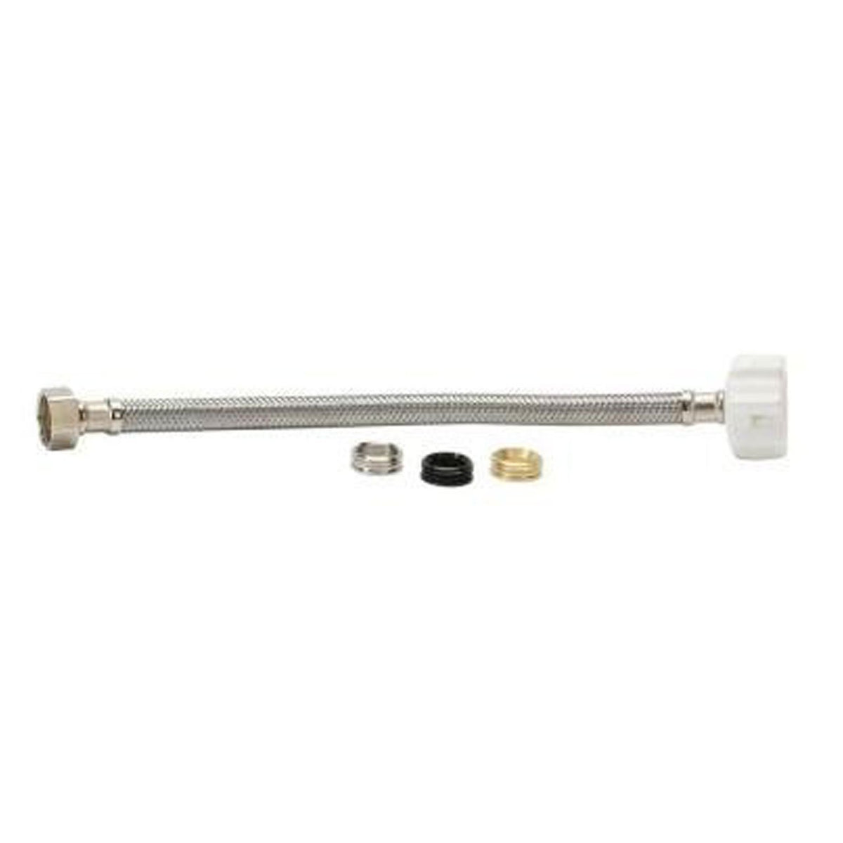 Fluidmaster, 12' Length, Stainless Steel 4T12UCSR Click Seal Inch Universal Toilet Connector