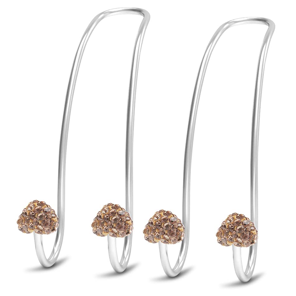 Guoord ?2023 Upgraded? Car Headrest Hooks Decorations, 2 Pcs Bling Heart-Shaped Purse Hook Hangers, Auto Hooks Car Hangers And D