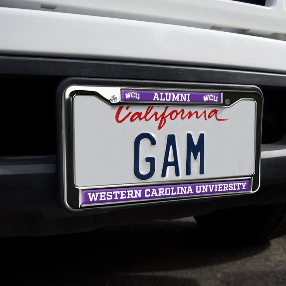 GRAPHICS & MORE Western Carolina University Metal License Plate Frame - Full Size, Standard, One Size