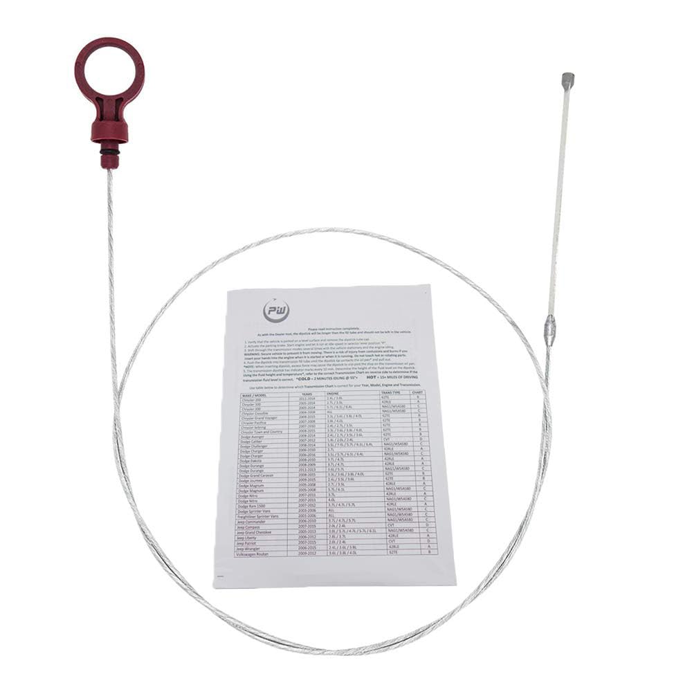 Automatic Transmission Dipstick for Chrysler Jeep Dodge - Level Tool with Directions Check auto Trans Fluid Oil Level -Dealer #s