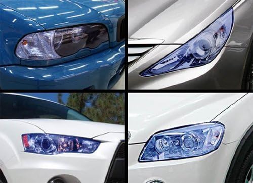 Diyah 12 X 48 Inches Self Adhesive Headlight, Tail Lights, Fog Lights Tint Vinyl Film (Dark Blue)