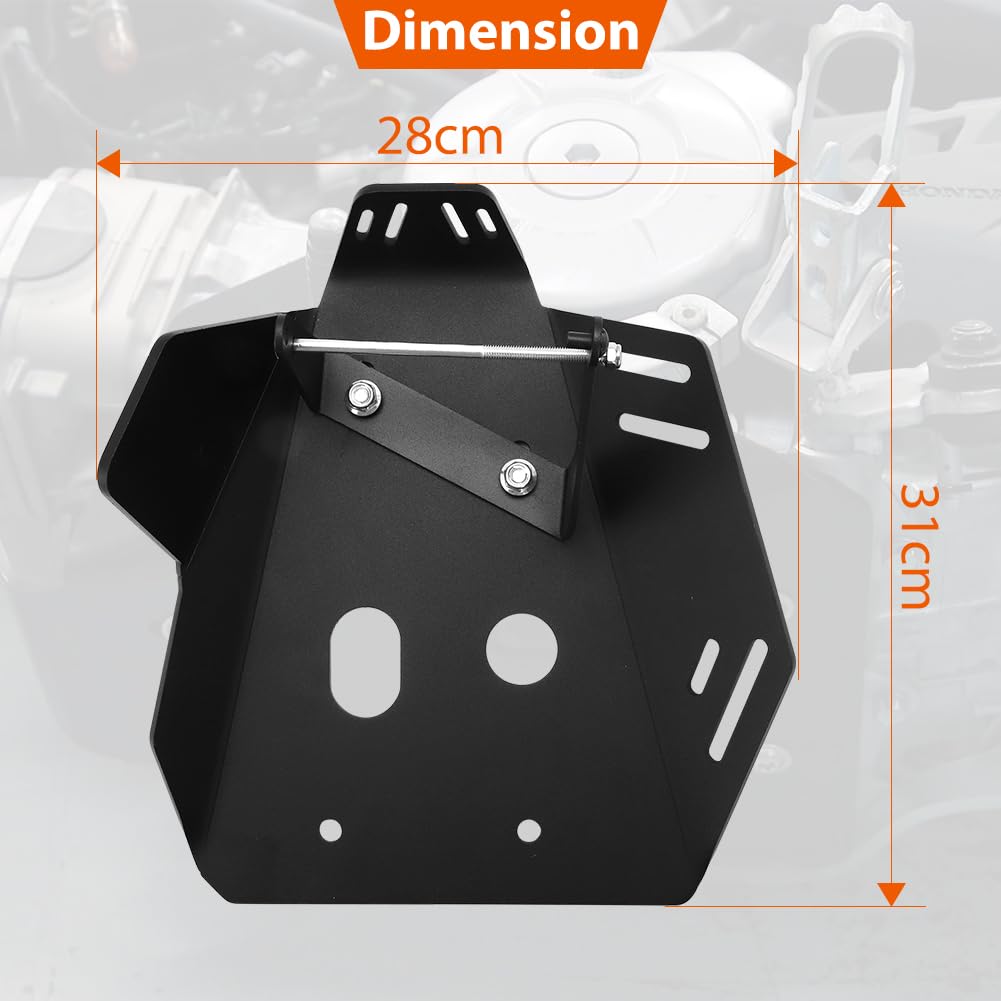 WIKIBB Aluminum Black Skid Plate for Honda CRF110F 2019-2024