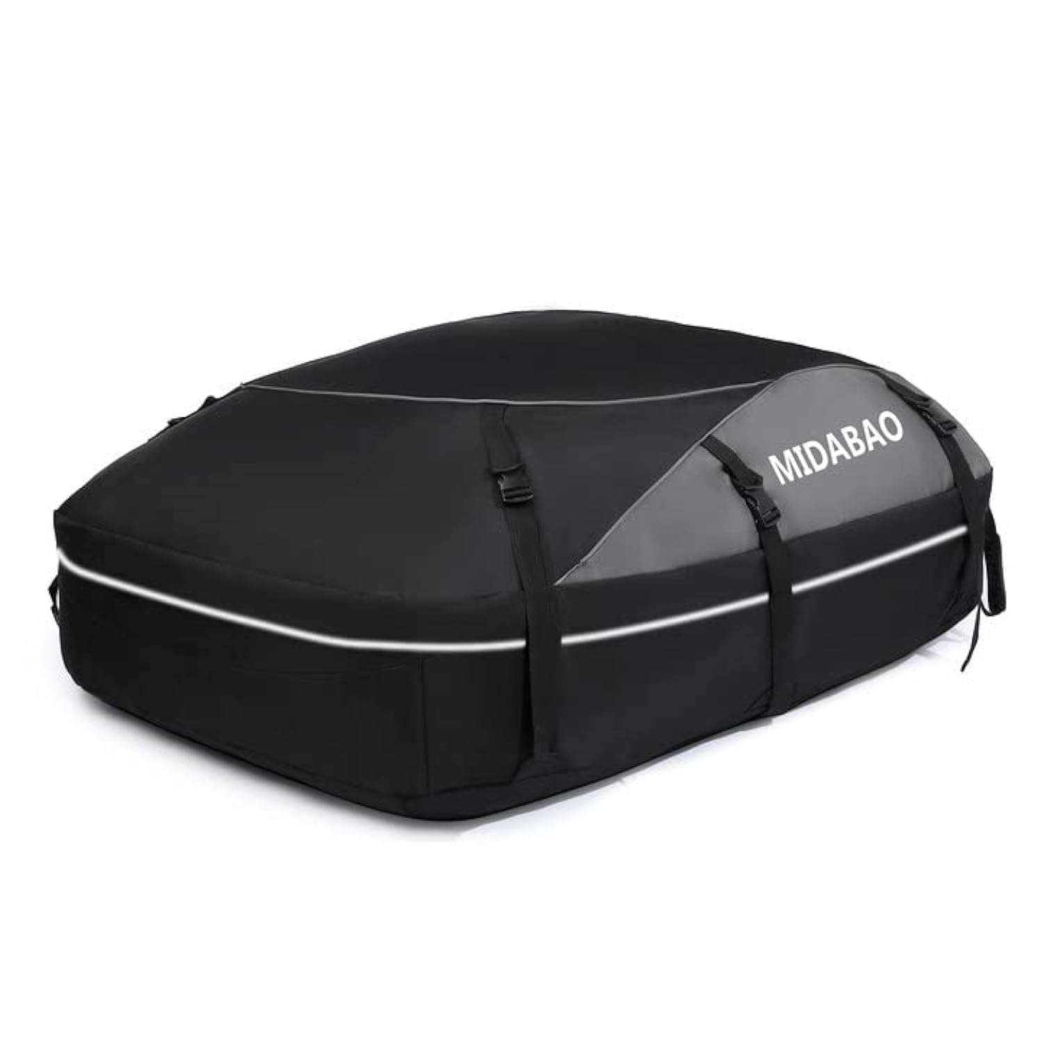 Midabao 20 Cubic Waterproof Duty Car Roof Top Carrier-Car Cargo Roof Bag Car Roof Top Carrier - Waterproof & Coated Zippers- Includes Anti-Slip Mat- For Cars With Or Without Racks (20 Cubic Feet)