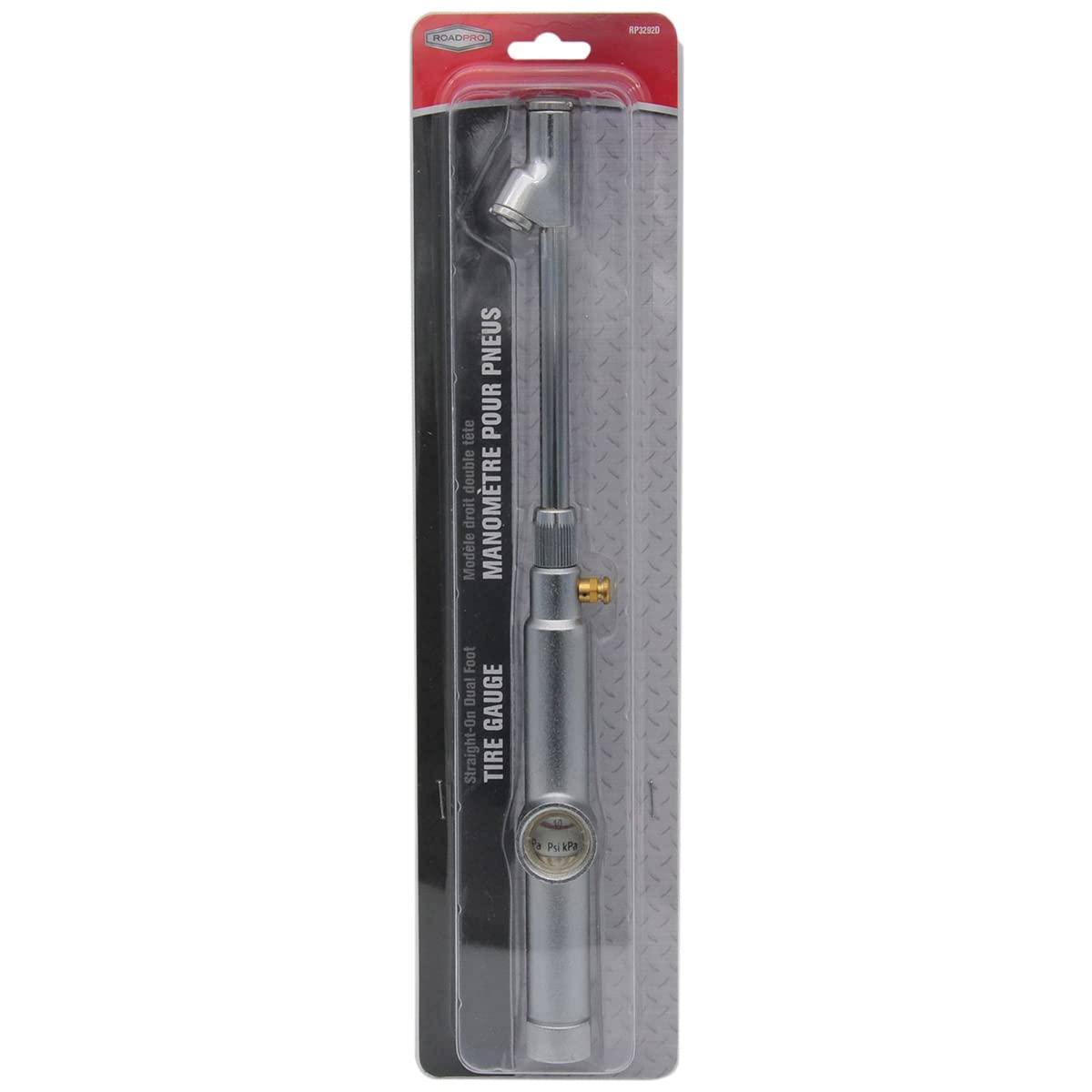 Roadpro Rp3292D 12 Straight-On Dual Foot Tire Gauge With Bleeder Valve