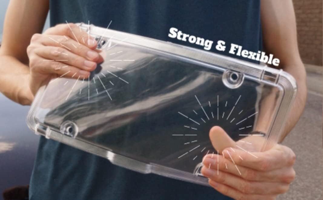 Luxe Shield, Premium License Plate Covers (2-Pack) incl Stainless Steel Screws | Durable and Weatherproof License Plate Protecto