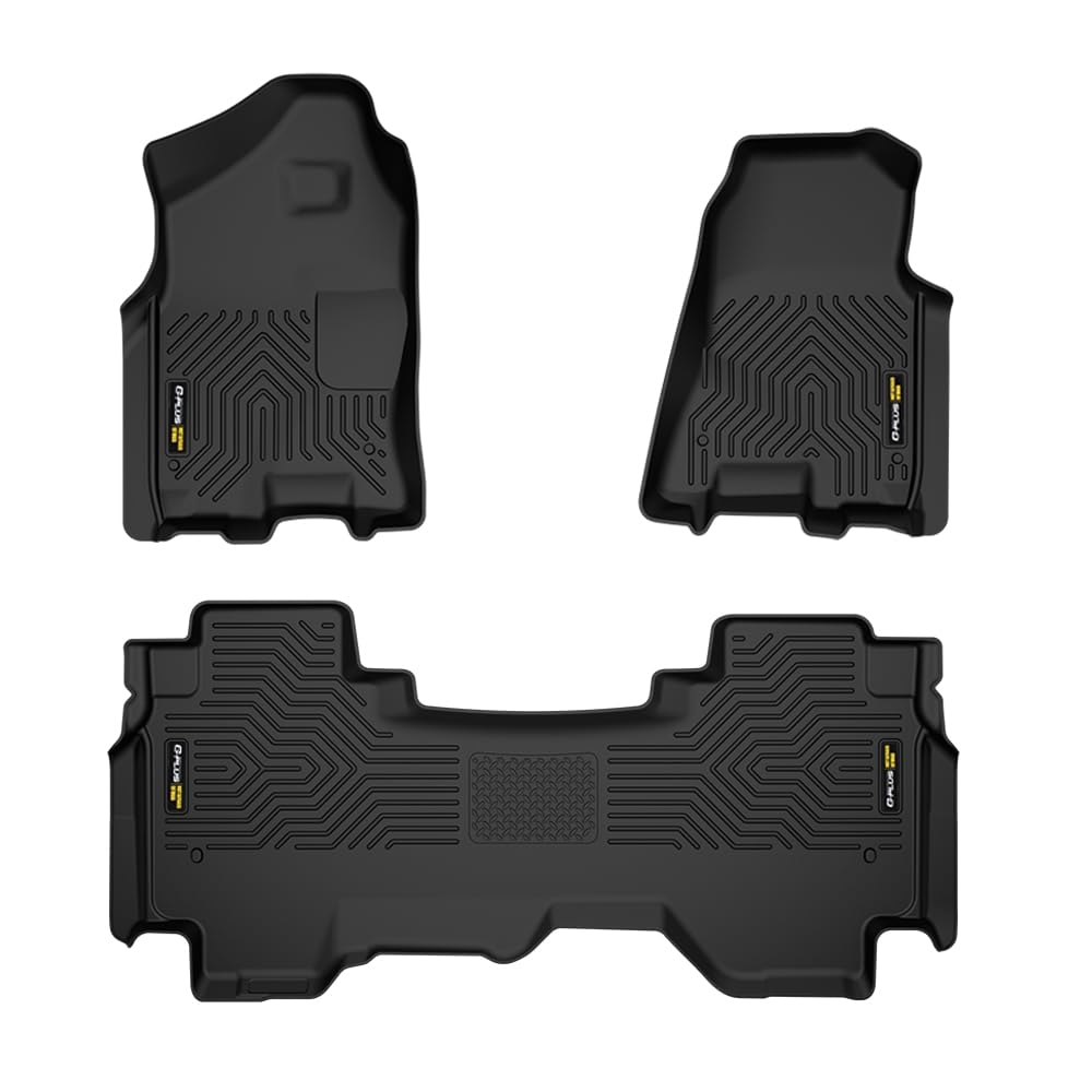 G-PLUS TPE Floor Mats Cargo Liners, Compatible with Dodge Ram 1500 Crew Cab New Body Without Storage 2019-2024 (NOT Classic Mode