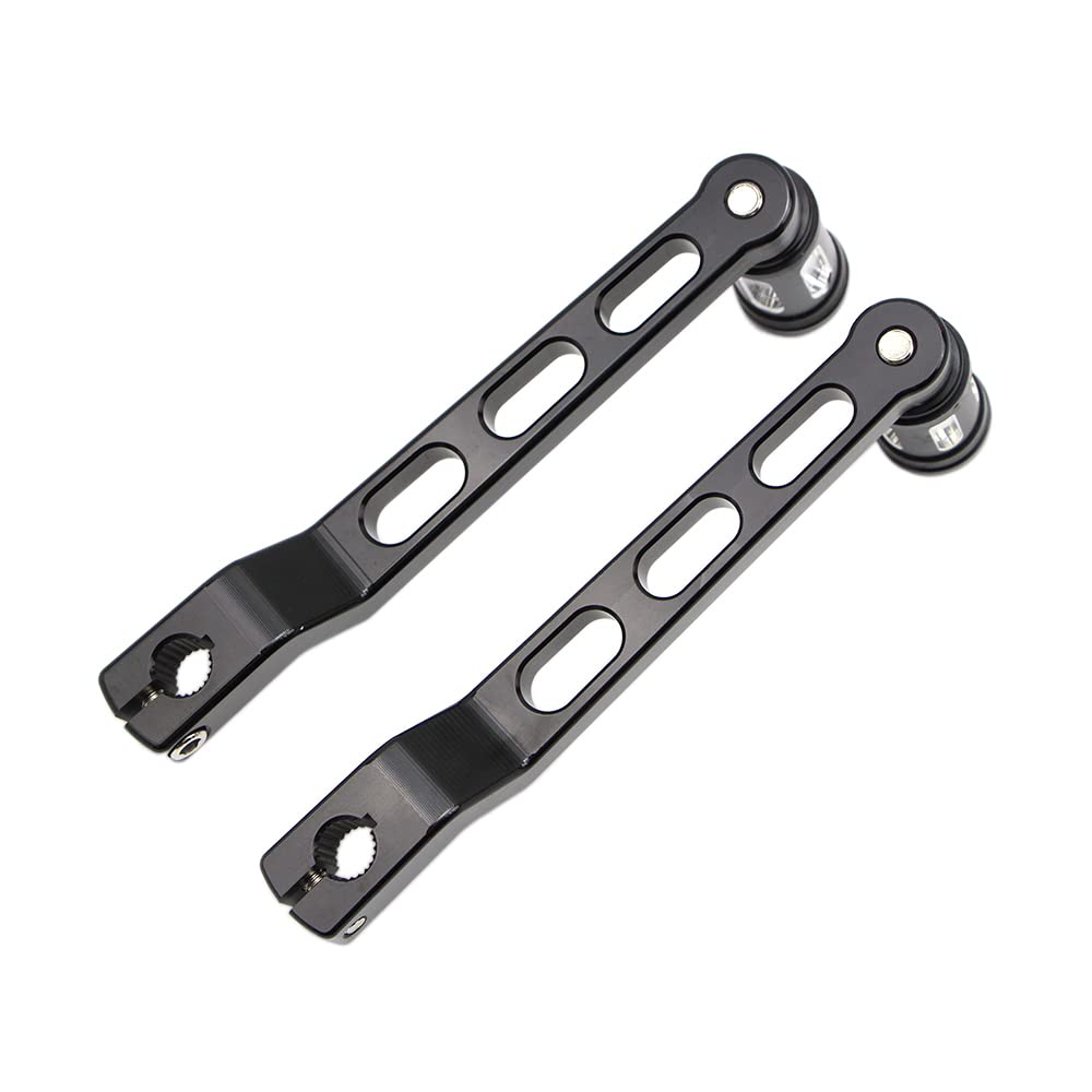 Dreamseek Motorcycle Heel Toe Gear Shift Lever + Shift Peg For Harley Fl Softail/Touring Electra Glide Road King Road Glide Flhx Street Glide/Tri Glide Trikes Shifter Levers (Black)