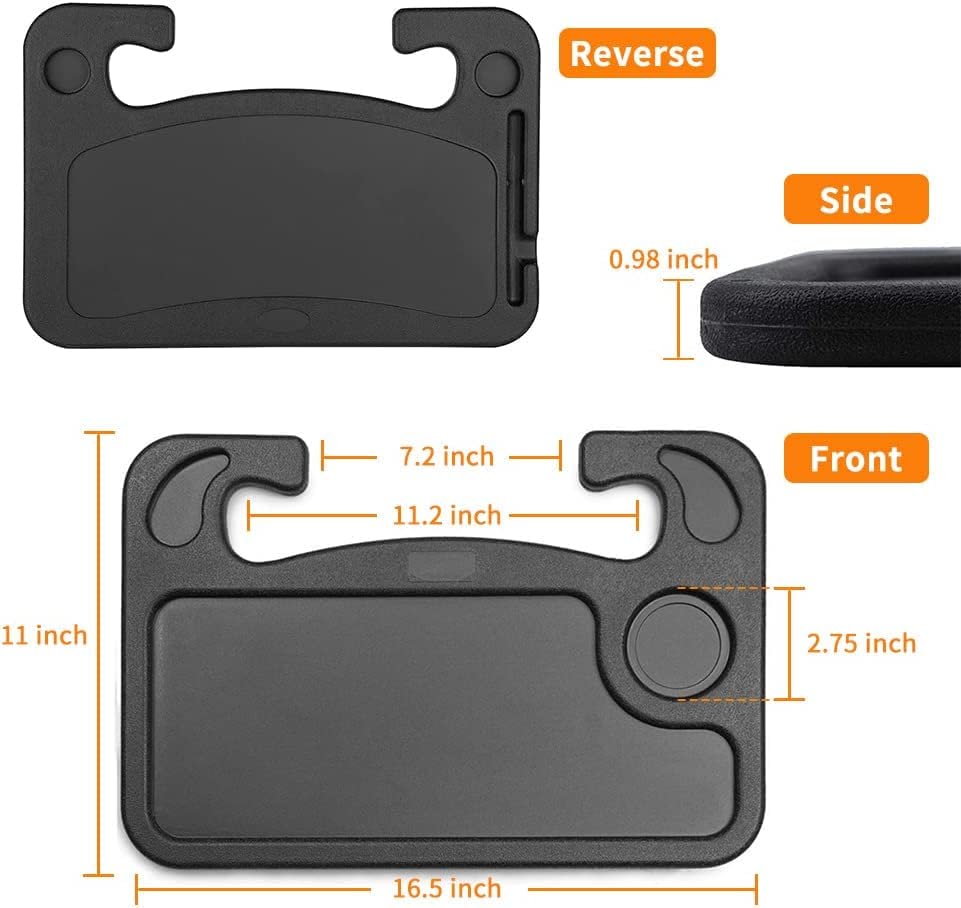 SMINKA Car Steering Wheel Desk | Car Tray Table for Eating & Storing Laptop, Travel Car Accessories fits Most Vehicles Steering