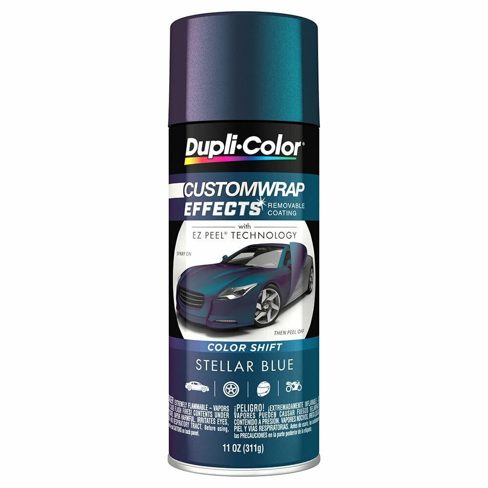 Dupli-Color Ecwrc8217 Custom Wrap Effects Removable Automotive Paint - Stellar Blue Spray Paint - 11 Oz. Aerosol Can