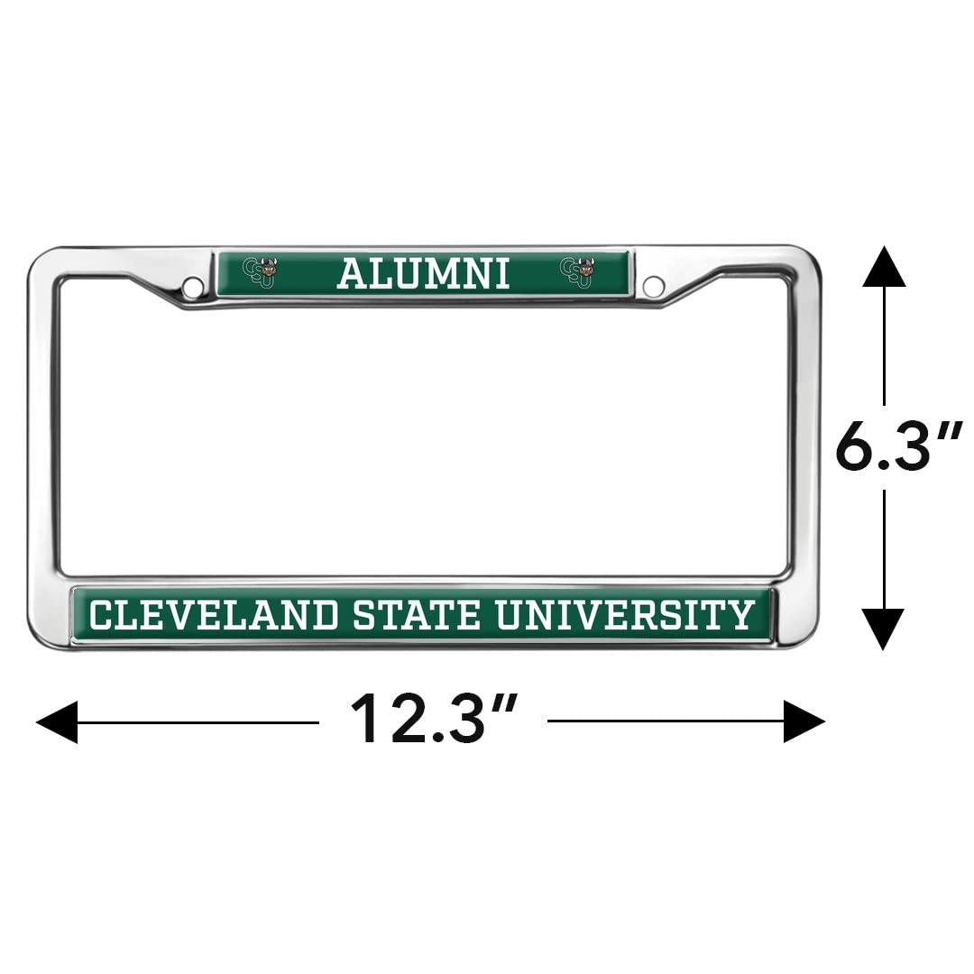 Cleveland State University Alumni Logo Full Size Standard License Plate Metal Frame