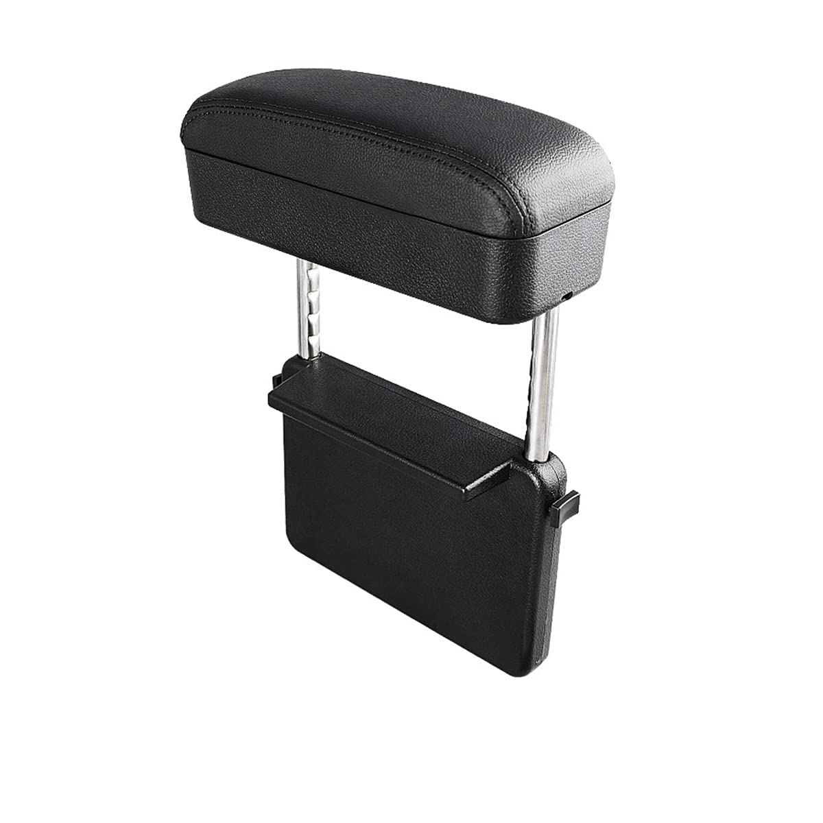 AOWIS Car Console Armrest Box Arm Rest Height Adjustable Comfort Elbow Pad Universal (Black)
