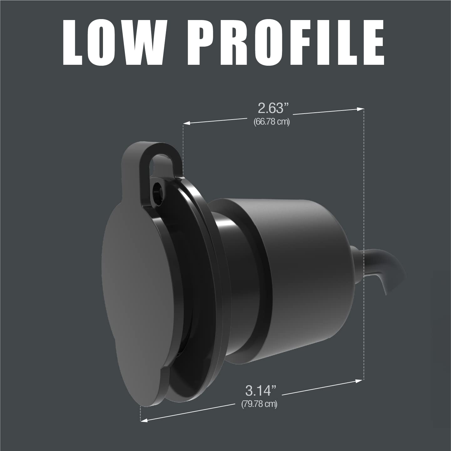 20 Amp Ac Power Inlet Port Charger Plug, By Journeyman-Pro 110-125 Volt Socket, Waterproof Electrical Outlet Receptacle, 20-Inch Integrated Outdoor Rv/Shore Extension Cord 5-20R(Gcp2 Black 20A)