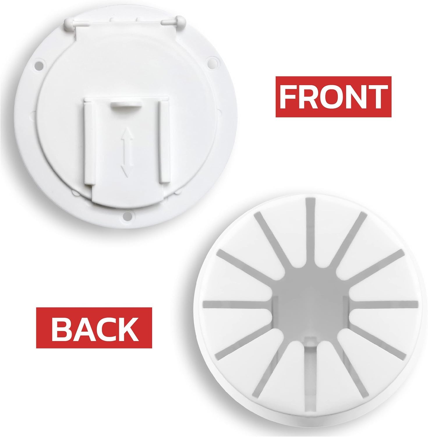 NU-SET | RV Electrical Cable Hatch | Electrical Cable Hatch | RV Accessories & Door Hardware, RV011 (White, 2 Packs)