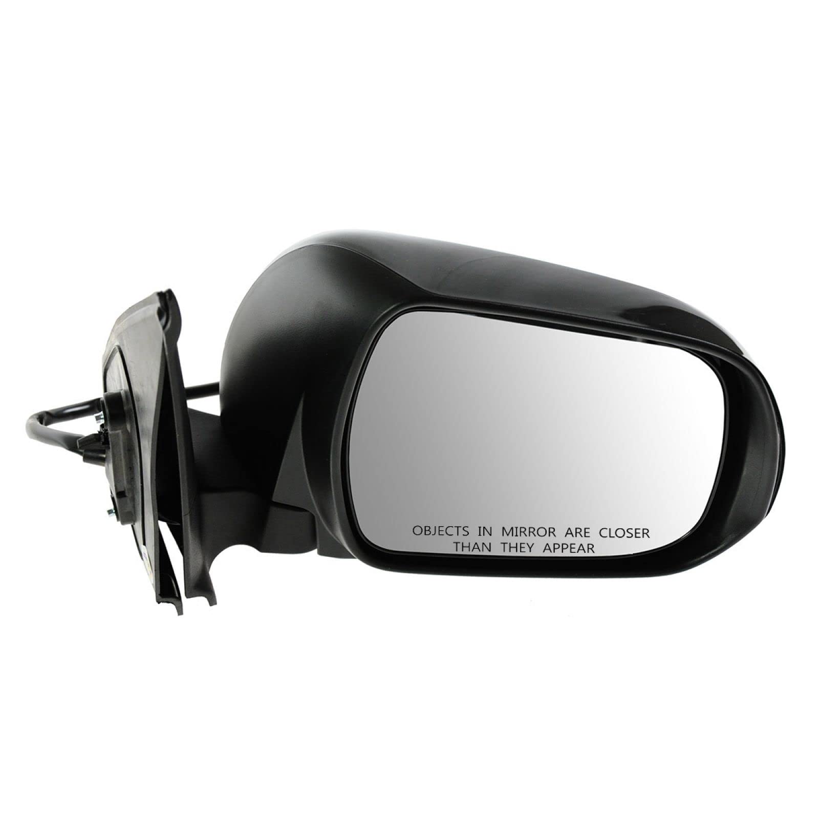 Trq Right Mirror Power With Housing Turn Signal With Black Cover Passenger Side Compatible With 2012-2015 Toyota Tacoma To132128