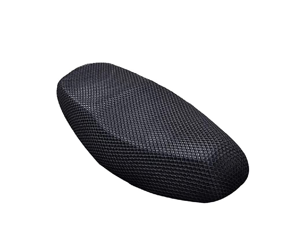 A2D Black Mesh Net Bike Seat Cover Cushion for Sweat Free Comfortable Riding for Hero Splendor