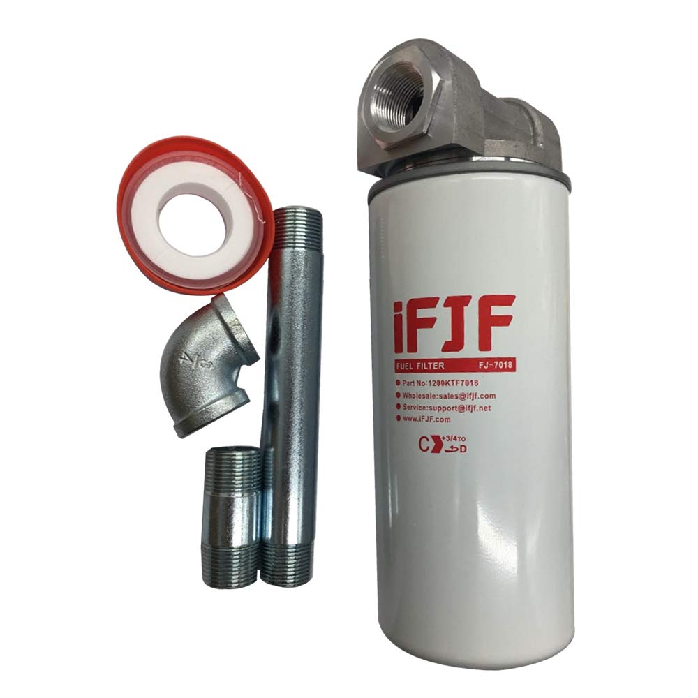 iFJF 1200KTF7018 Fuel Filter Spin-on Particulate Replacement for Transfer Pump FR112 FR1210G FR610G 18 GPM 3/4 with 1200KTG9075 