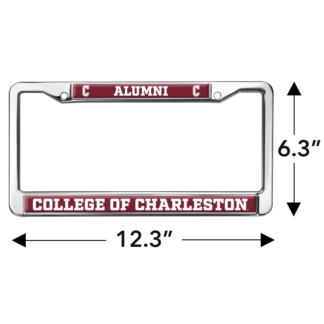 College of Charleston Alumni Logo Full Size Standard License Plate Metal Frame