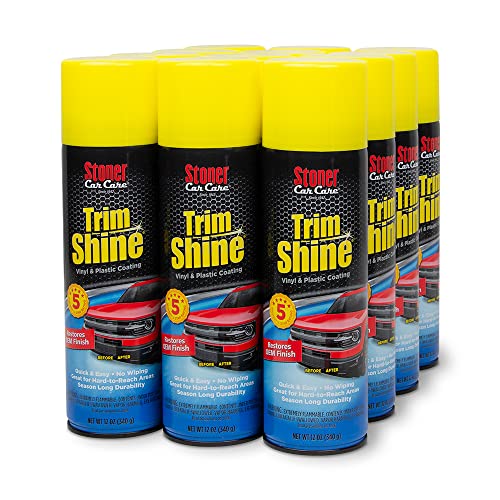 Stoner Car Care 91034-12Pk 12-Ounce Trim Shine Protectant Aerosol Restores Dull Or Faded Interior And Exterior Plastic Renew Bum