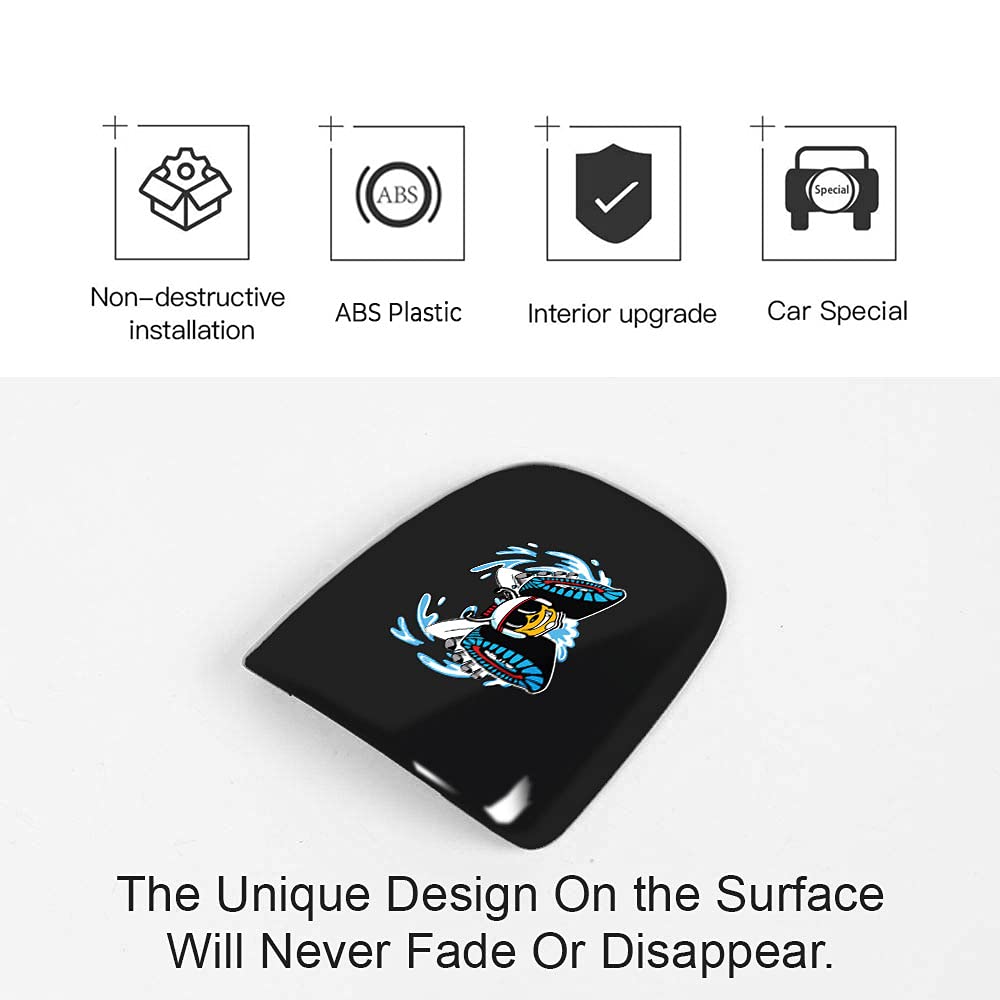 TOOLEPIC for Dodge Challenger Charger Durango Accessories 2015-2024 - Gear Shift Knob Trim Cover- ABS Plastic with Unique Scat S