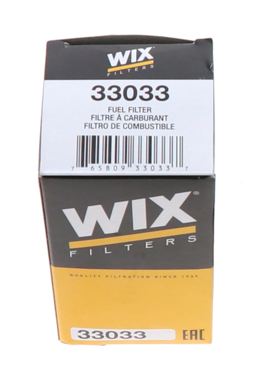 Wix 33033 Universal In-Line Fuel Filter With 3/8 Clamp-On Inlet/Outlet, Max Pressure 60-Psi