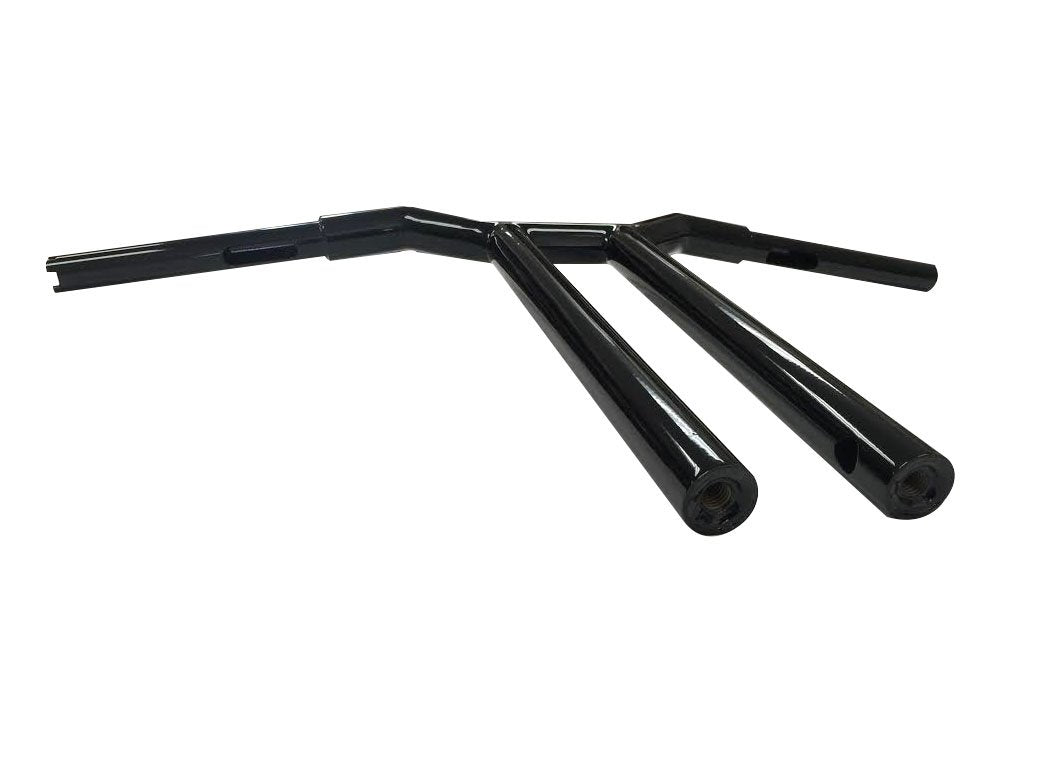 Dominator Industries 1 1/4 Inch Lane Splitter MX-T Bar, 14 Inch, Gloss Black Compatible With 1996-2022 Dyna, Street Bob, Low Rid