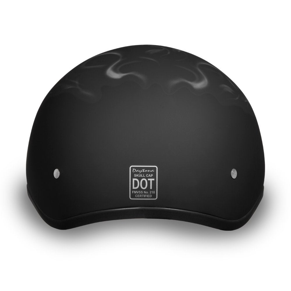 Daytona Helmets Motorcycle Half Helmet Skull Cap- Pistons Skull 100% Dot Approved