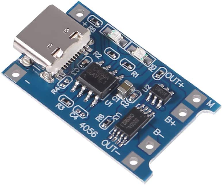 Gebildet 10Pcs Tp4056 Type-C Input Interface Usb 5V 1A 18650 Lithium Battery Charger Module Charging Board With Dual Protection