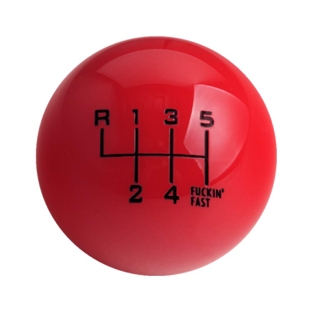 DEWHEL Red/Black Fing Fast Shift Knob for 6 Speed Short Throw Shifter 12X1.25 10X1.5 10X1.25 8X1.25