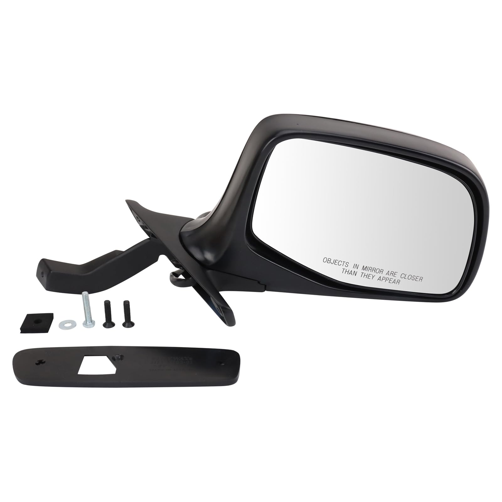 Trq Right Mirror Power With Black Cover Passenger Side Compatible With 1992-1996 Ford Bronco 1992-1997 F-150 Fo1321116