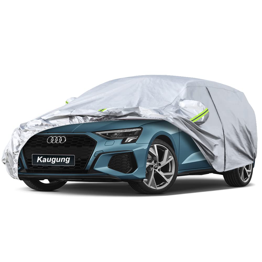 Kaugung 6 Layers Hatchback Car Cover Custom Fit Audi A3 Sportback from 2012 to 2025, Waterproof All Weather Resistant Outdoor In
