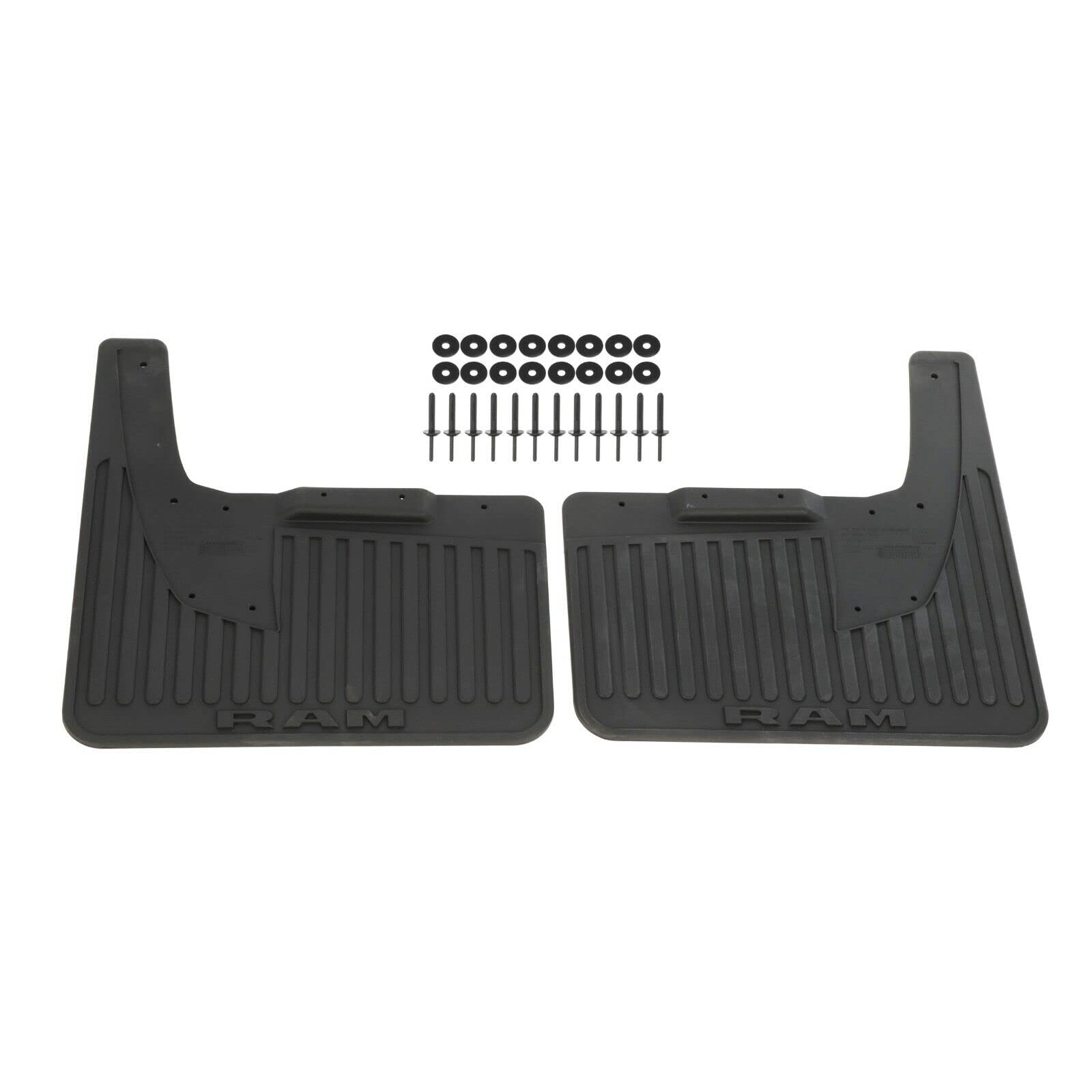 Mopar 2019 Dodge Ram 3500 Dually Black Rubber Molded Splash Guards Oem