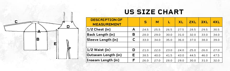 Custom Leathercraft - R1014X Clc Rain Wear .35Mm 3-Piece Rain Suit Yellow , 4Xlarge