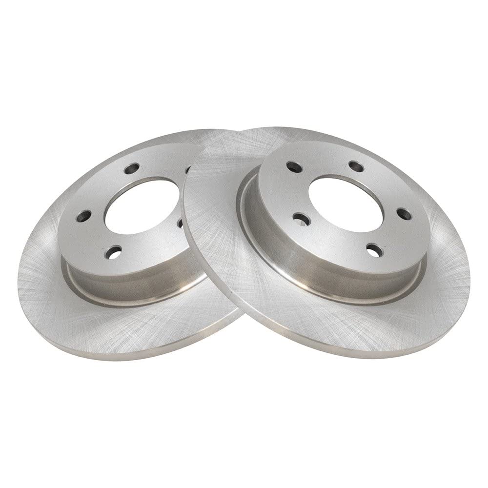 Trq Rear Brake Rotors Set Solid Compatible With 2004-2013 Mazda 3