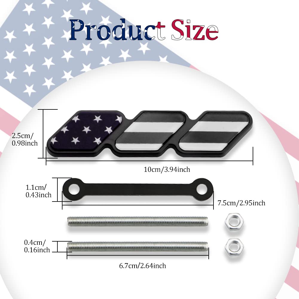 TRD Grille Decor Badge, Tri-Color Grille Insert Trims, Tri-Color Grille Badge Emblem Decoration Accessories Car Truck Label Fit