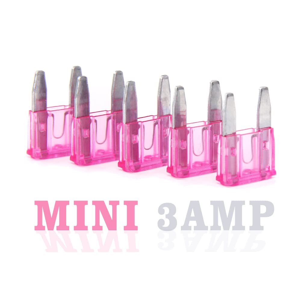 Fymusing 20 Pcs 3A Mini Blade Fuse, Automotive Fuse For Car Truck