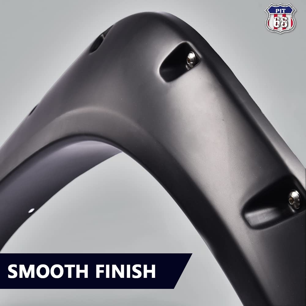 Pit66 Fender Flares, Compatible With 1999-2007 Ford F250 F350 Super Duty(Only Fit Styleside Models), Paintable Smooth Matte Blac