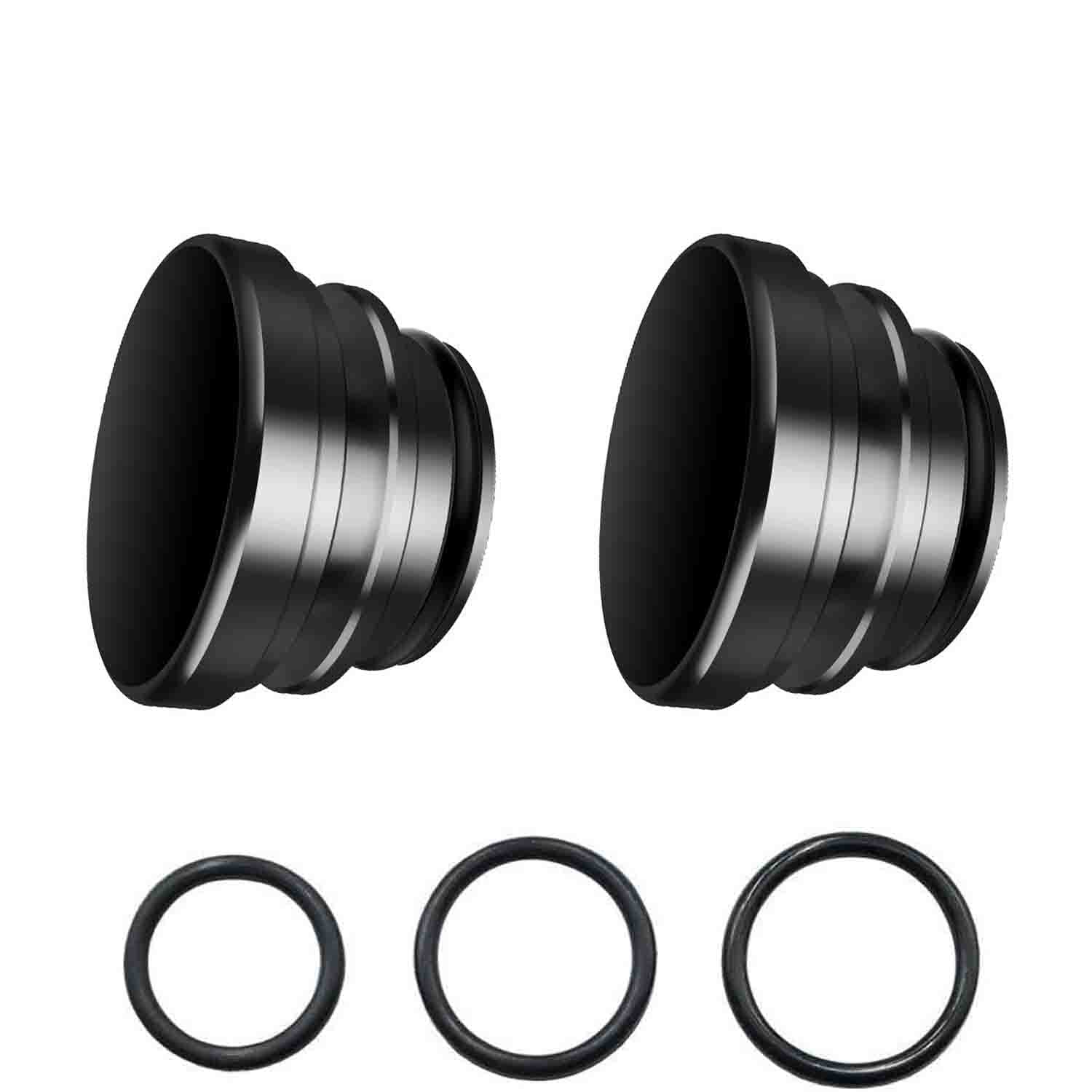 Xjdamz Aluminum Cigarette Lighter Socket Cover Cap. Universal Waterproof Dustproof Plug For Car Power Port Outlet-Black 2Pcs