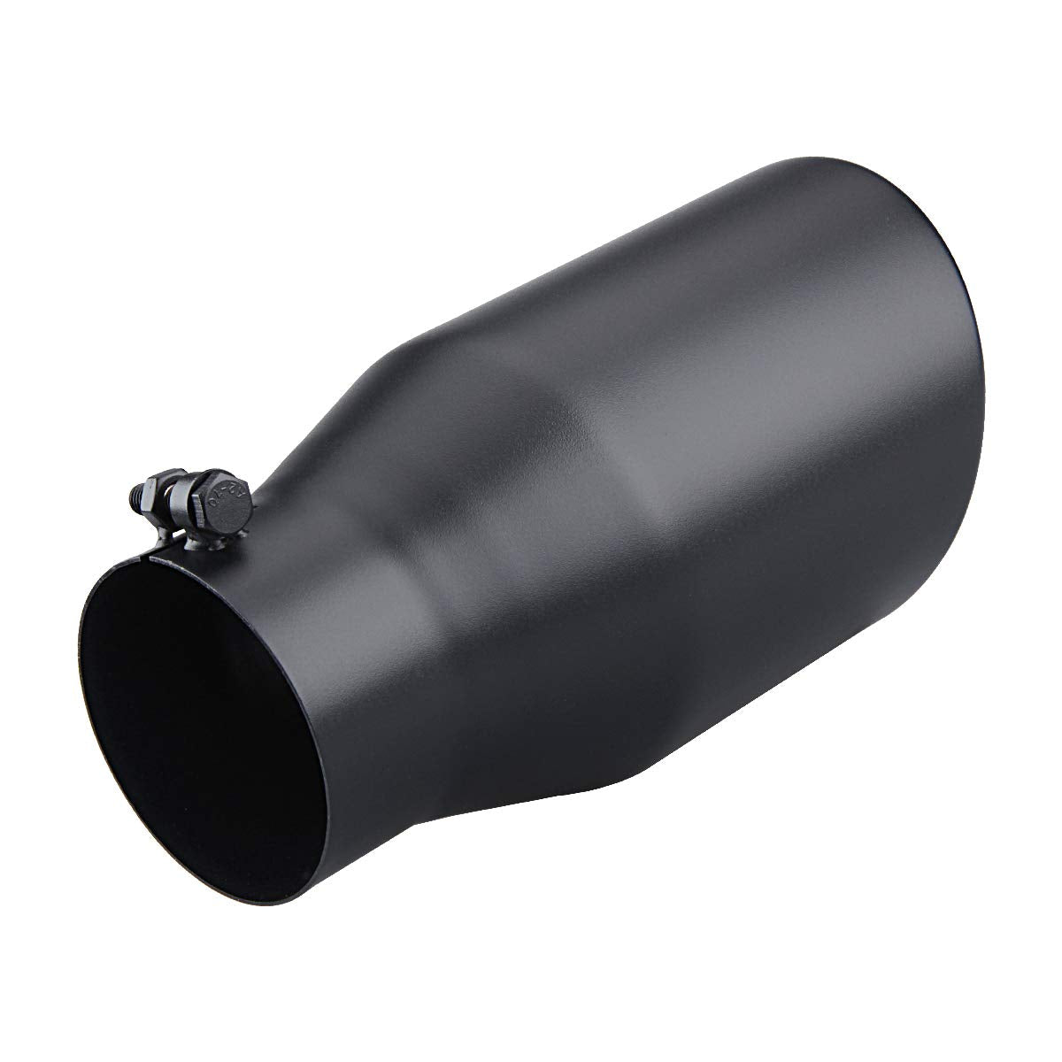 LCGP 4'' inlet Diesle Exhaust Tip, 6'' outlet, 12'' Long Truck Tailtip, Rolled Angel Design, Polished Finished