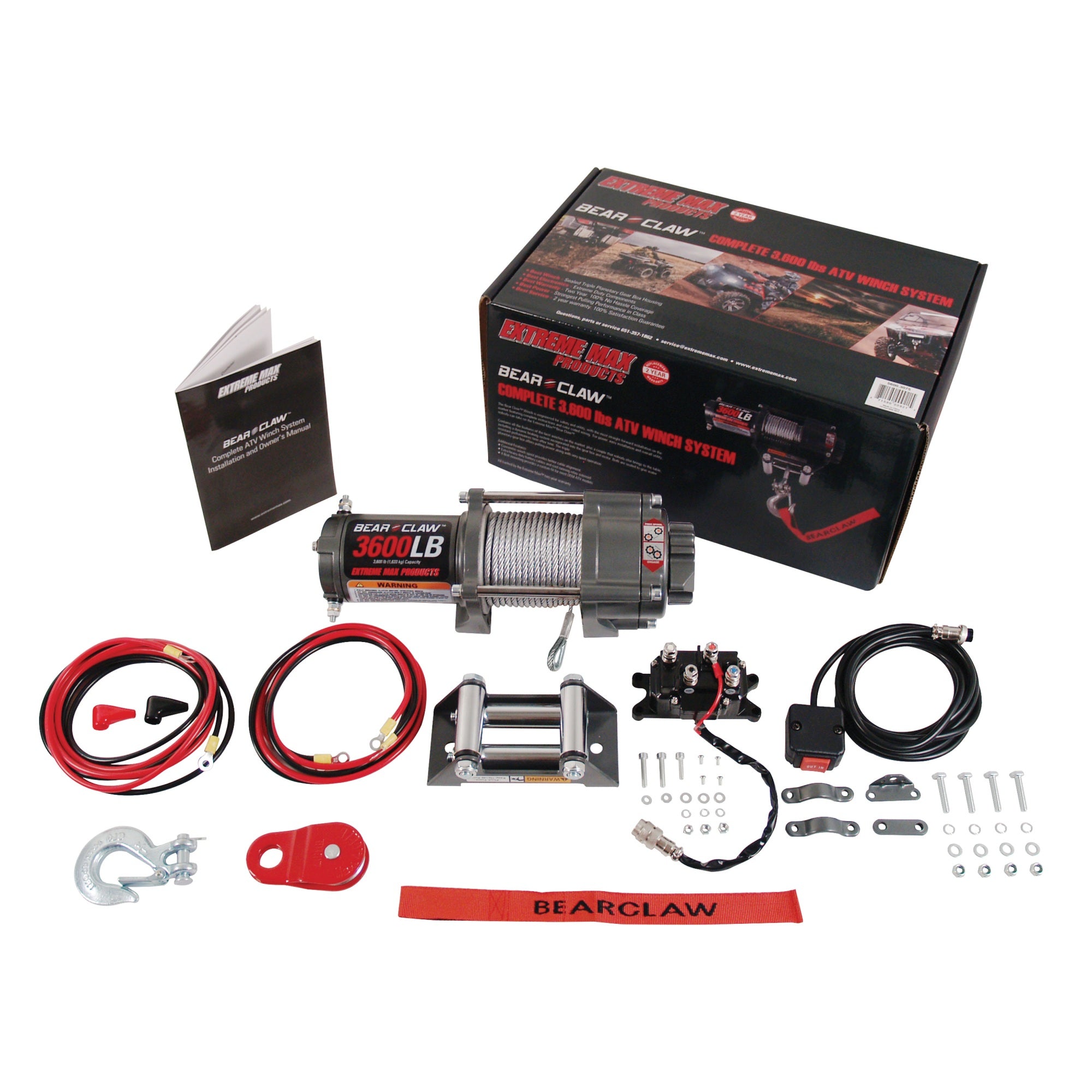 Extreme Max 5600.3075 Bear Claw ATV Winch  3600 lbs.