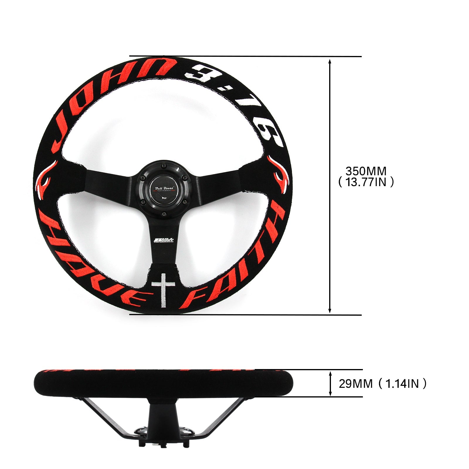 Have Faith 6-Bolt Racing Steering Wheel + Hub Adapter Boss Kit for Civic, Del Sol, Integra