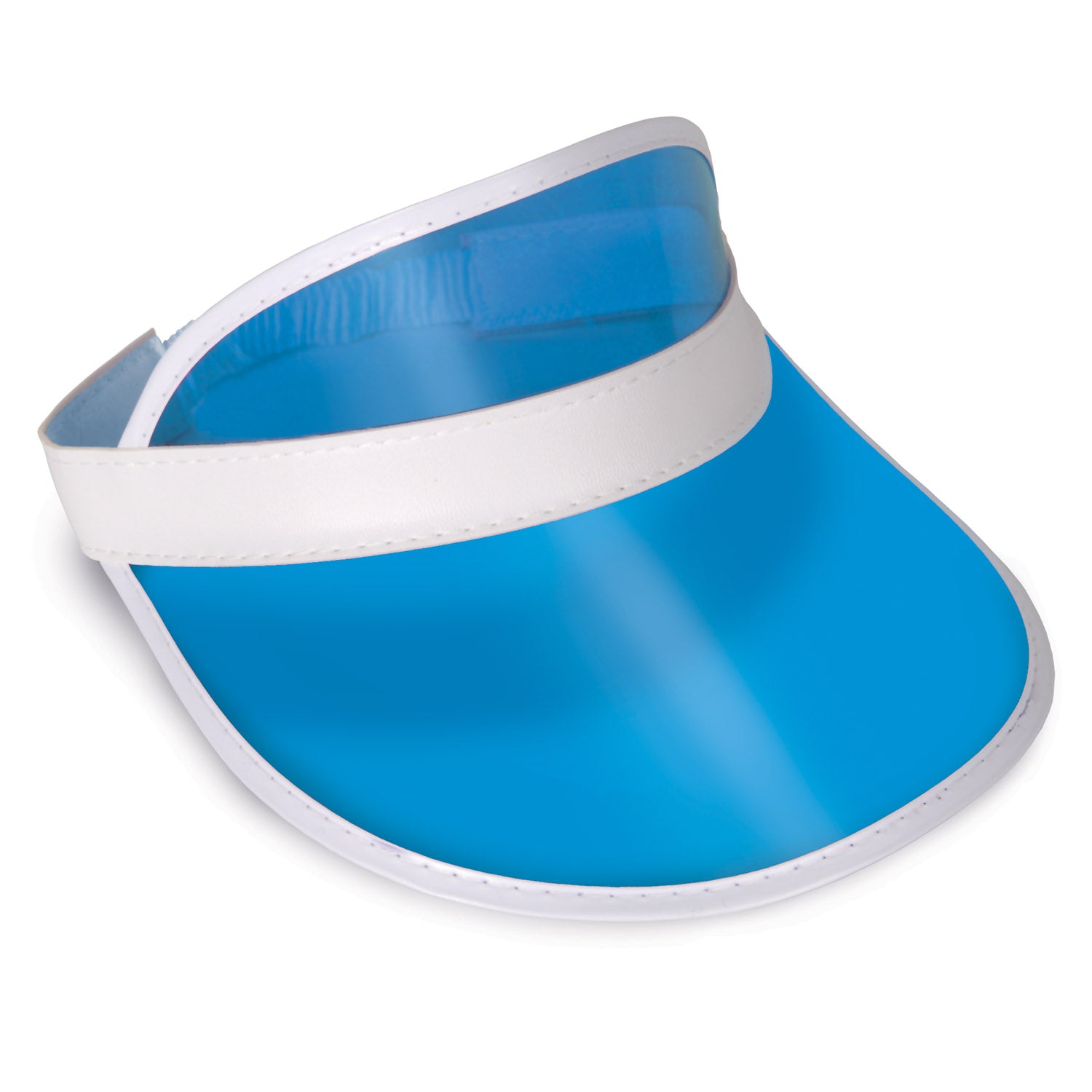 Clear Blue Plastic Dealers Visor, (Pack of 12)