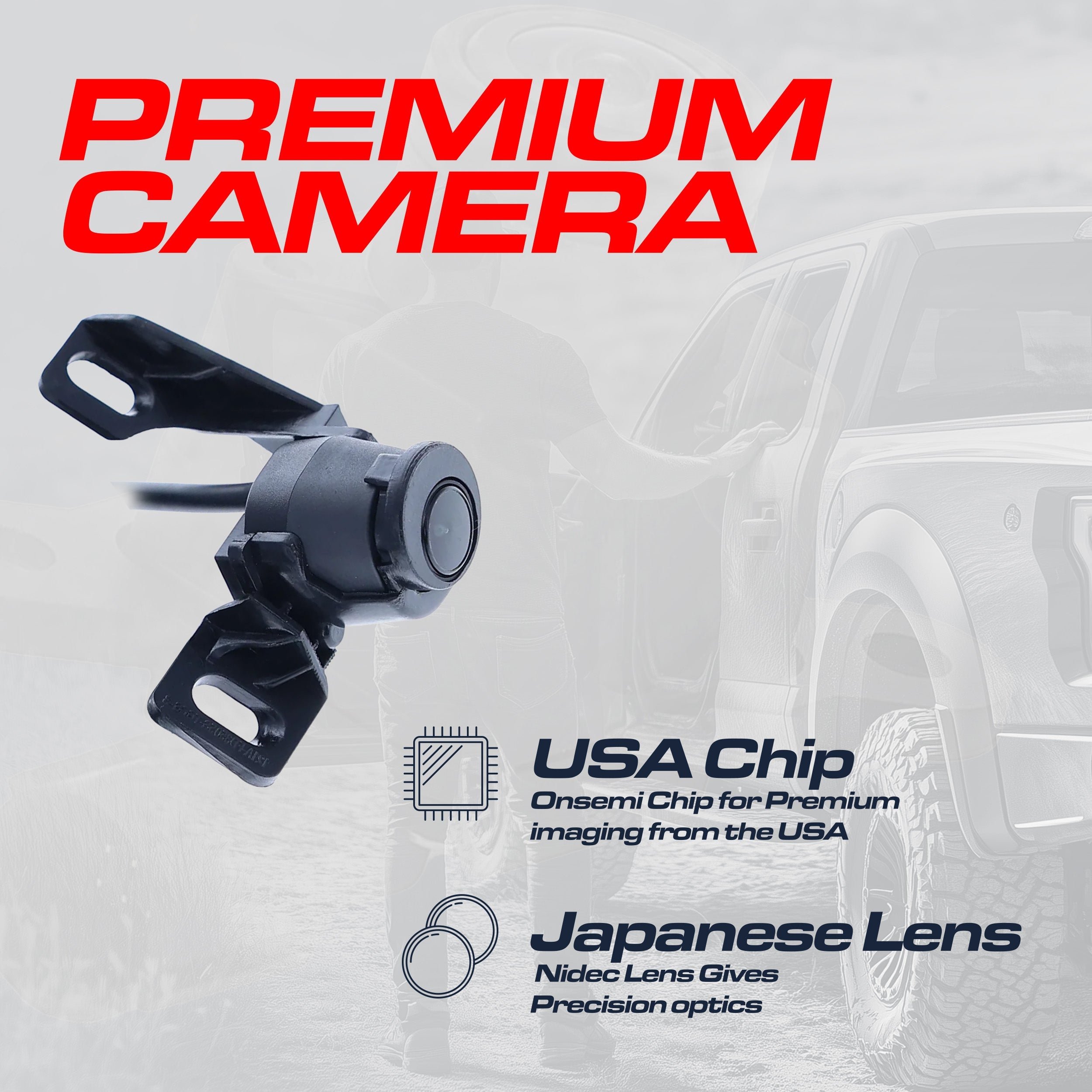 Ford F150 / Lincoln Mark LT (2008) OEM Replacement Backup Camera OE Part # 8L3Z-19G490-A, 8L3Z-19G490-B, 8L3Z-19G490-C