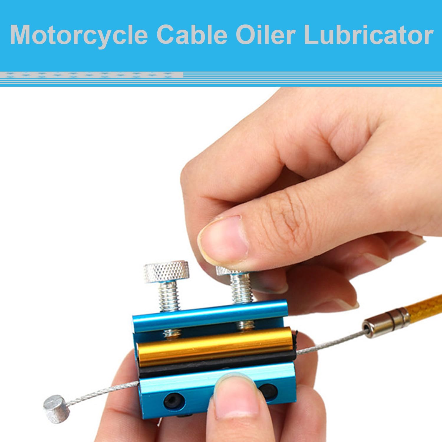 Cable Luber Tool Motorcycle Wire Oiler Cable Lubricator For Motorcycles Bicycle Scooter Bike (Blue)