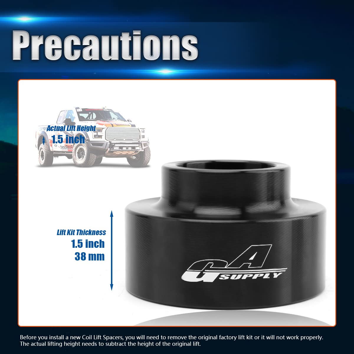 Gasupply 1.5'' Rear Leveling Lift Kits, Compatible With 2009-2024 Dodge Ram 1500 2Wd 4Wd, 1.5 Inch Raise Strut Suspension Spacer