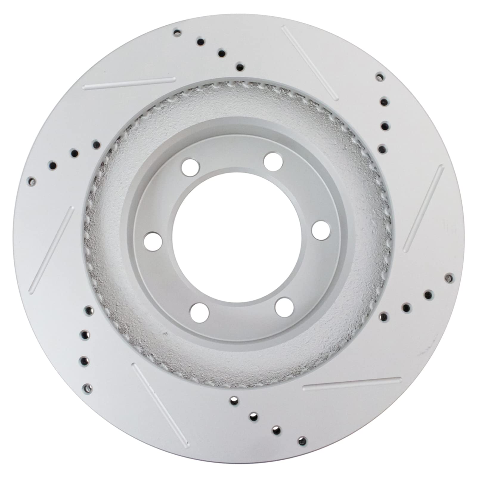 Trq Front Performance Brake Rotors Set Premium G-Coated Cross Drilled & Slotted Compatible With 2003-2009 Lexus Gx470 Toyota 4Ru