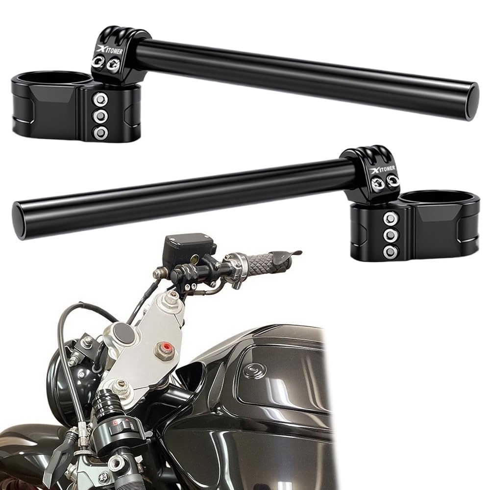 Xitomer 50mm Motorcycle CNC Adjustable Handlebar Clip-On Handle Bar Raiser Universal Fit For Adjustable Clip-on Handlebar Kit Cl