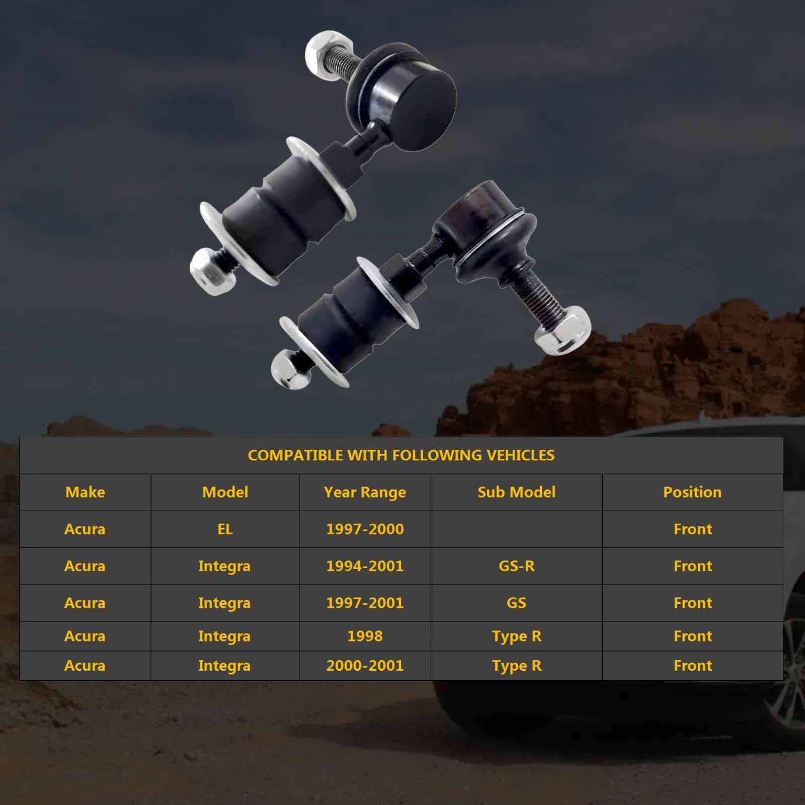 Hhcm 2Pc Front Sway Bar Link Kit K750512 For Acura Integra 1994 1995 1996 1997 1998 1999 2000 2001, Suspension Stabilizer Bar En