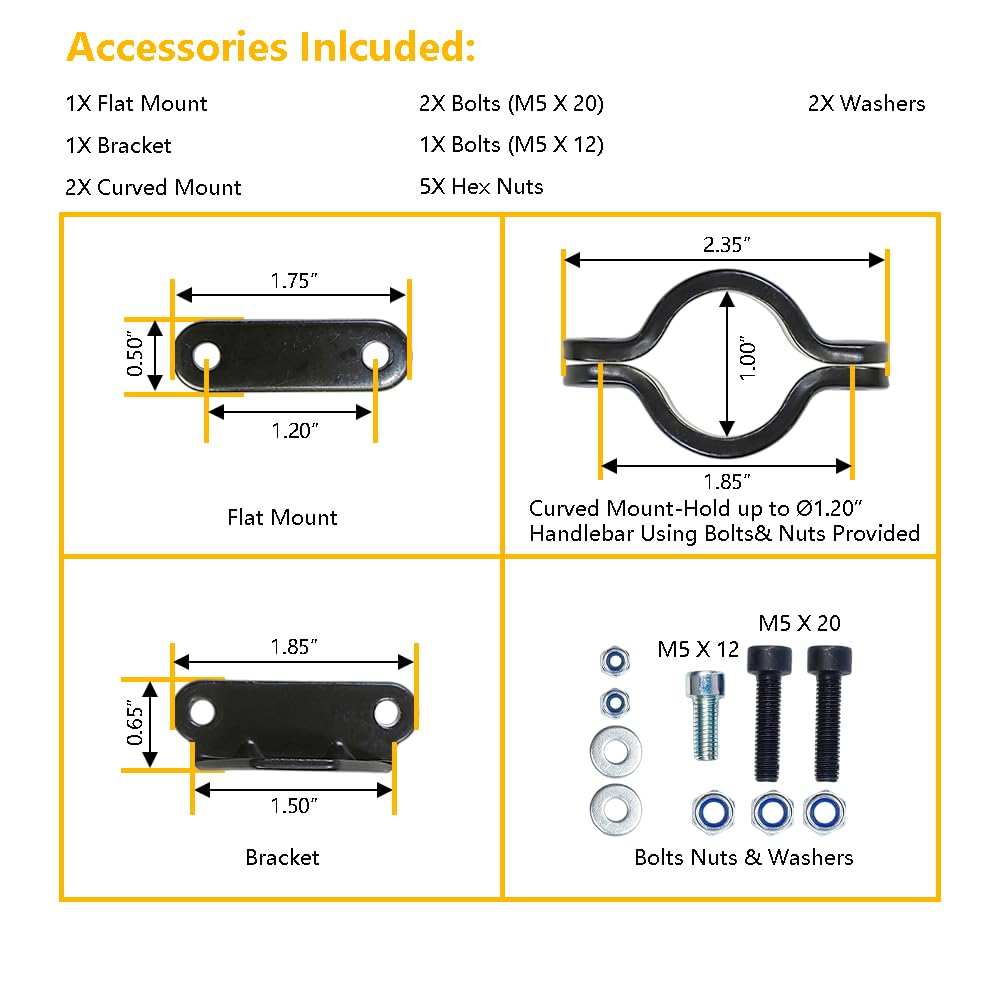 12V Toggle Winch Rocker Thumb Switch with Handlebar Control Line Mounting Bracket Kit Winch Switch for ATV UTV | Fits for Polari