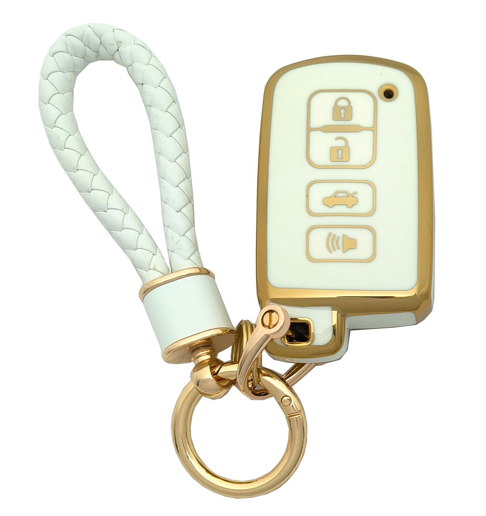 Arruweer Key Fob Cover For Toyota Soft Tpu Key Fob Case Holder Protector Compatiable With Toyota Avalon Camry Corolla Rav4 Sequo